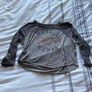 Hollister Gray Wonder Woman Crop Top